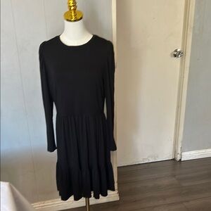 LOFT Classic Black Long Sleeve Dress